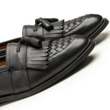 Carlos Black Tassel Loafer Mens | Handmade