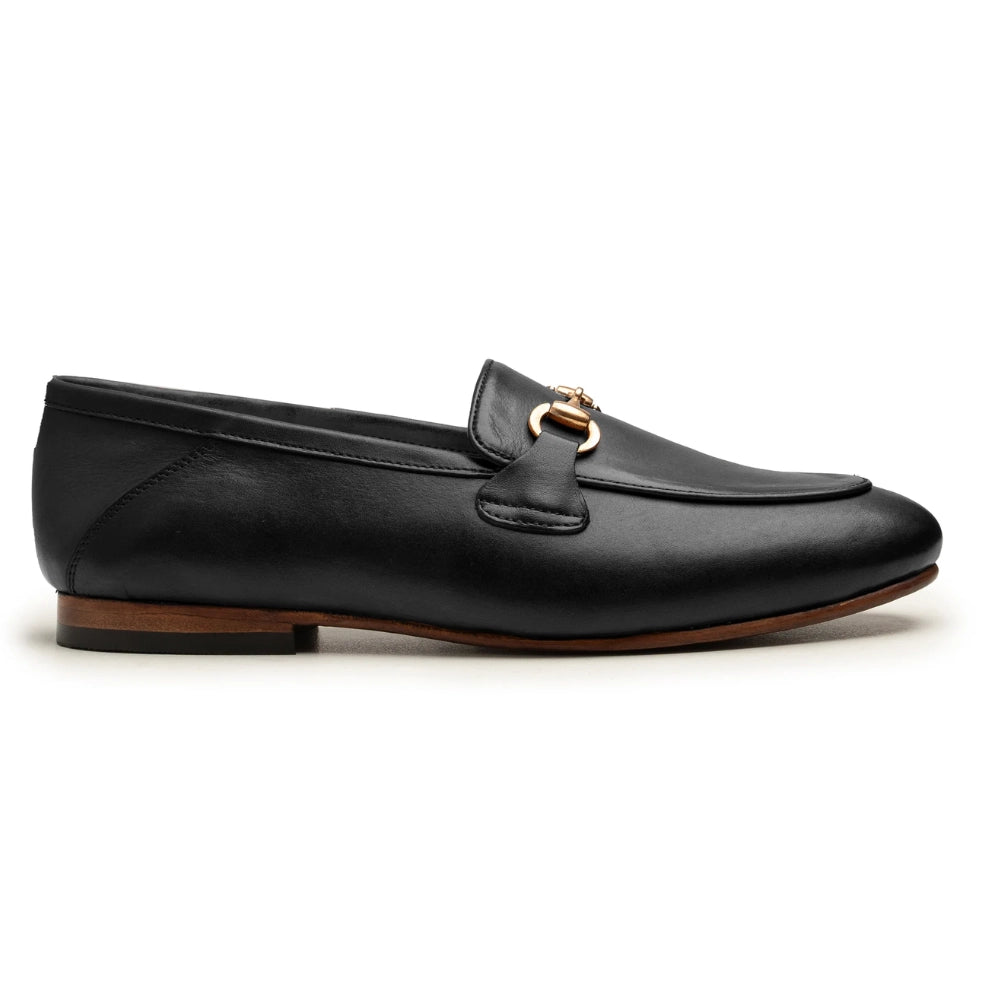 Patrick Black Classic Formal Leather Loafers