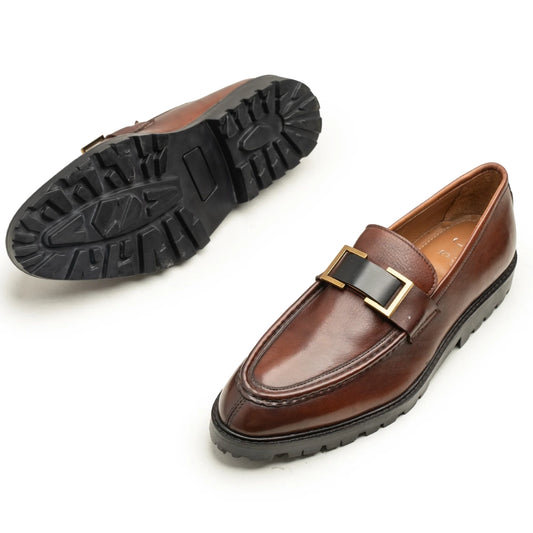 Arthur Mens Brown Formal Leather Loafers | Handmade
