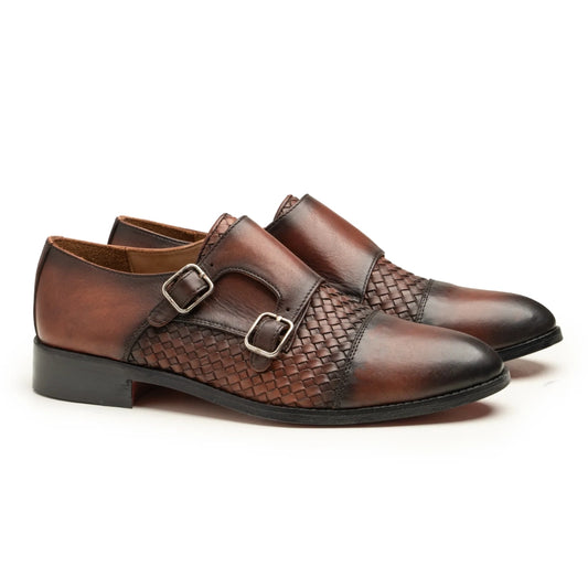 Taurus Brown Double Monk Strap Loafers
