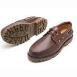 Classic Mens Dark Brown Deck Shoes | Handmade
