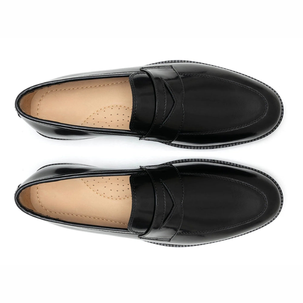 Echo Black Penny Formal Leather Loafer