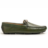 Mens Green Horse Bit Driving Loafers