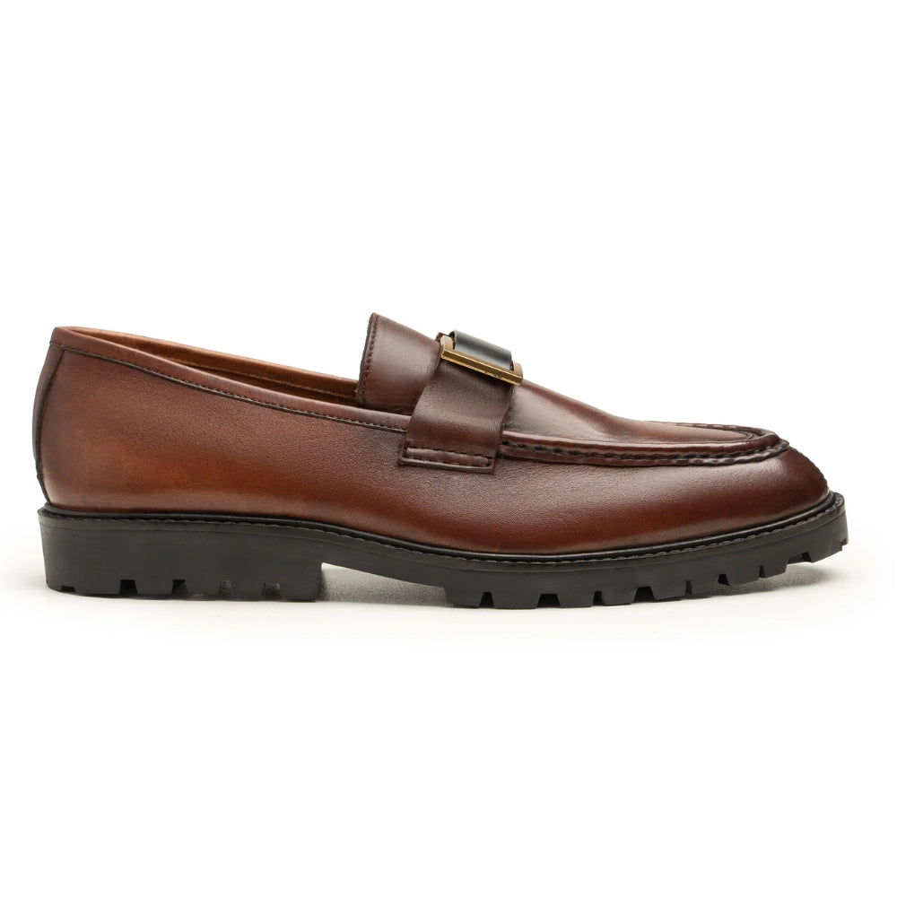 Arthur Mens Brown Formal Leather Loafers | Handmade