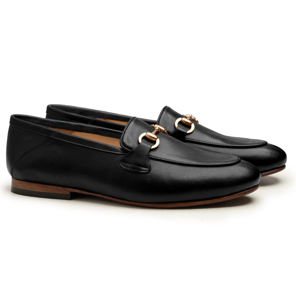 Patrick Black Classic Formal Leather Loafers