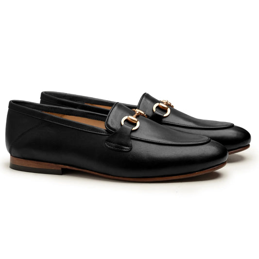 Patrick Black Classic Formal Leather Loafers