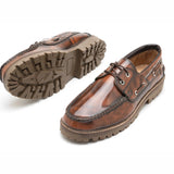 Laleno Mens Brown Boat Shoes