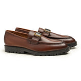 Arthur Mens Brown Formal Leather Loafers | Handmade