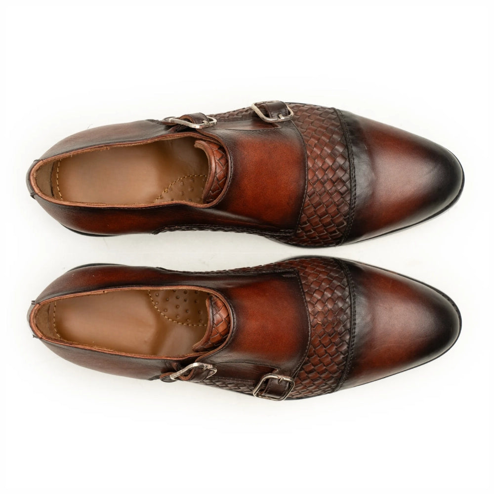 Taurus Brown Double Monk Strap Loafers