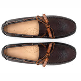 Italano Mens Brown Tassel Driving Shoes