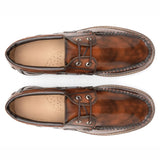 Laleno Mens Brown Boat Shoes