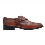 Dark Brown Single Monk Strap Shoes