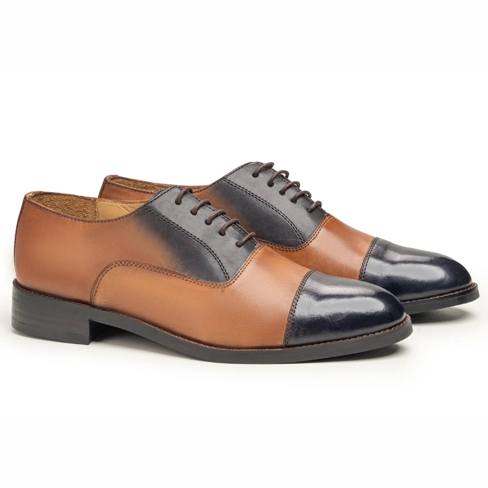 Nova Mens Two Tone Oxford Shoes | Handmade
