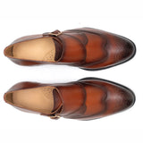 Dark Brown Single Monk Strap Shoes