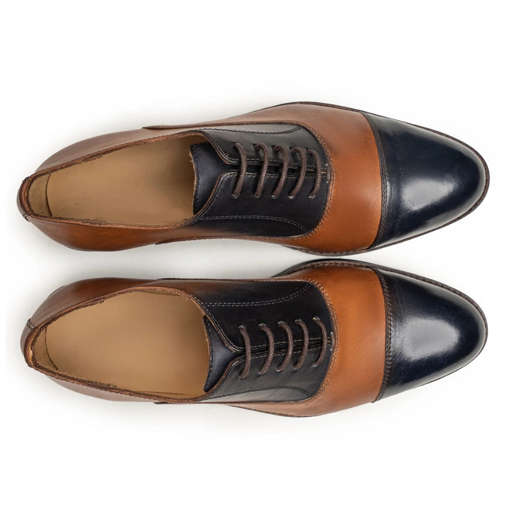 Nova Mens Two Tone Oxford Shoes | Handmade