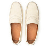 Dodge Men's White Penny Driving Loafers