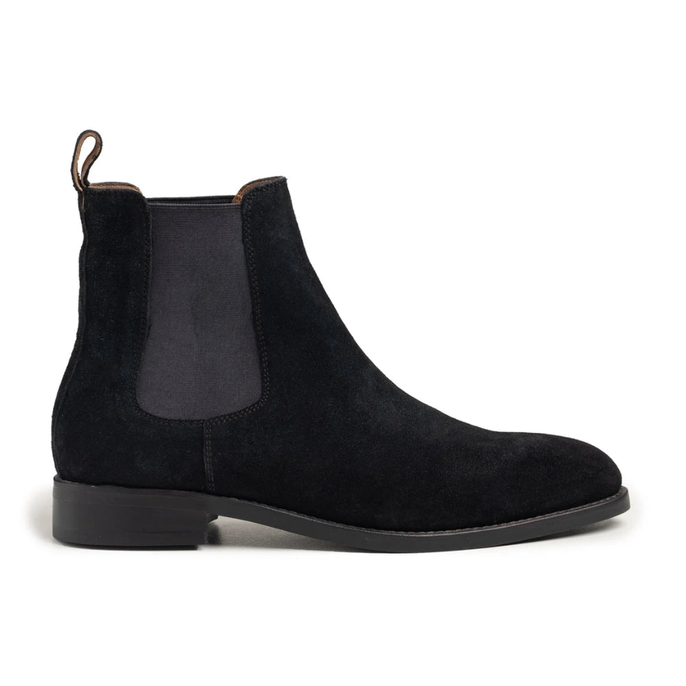 Black Suede Chelsea Boots Mens | Handmade