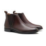 Taupe Brown Chelsea Leather Boots Mens
