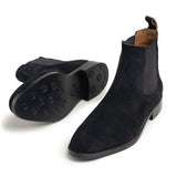 Black Suede Chelsea Boots Mens | Handmade