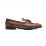 Royal Tassel Brown Leather Loafer Mens | Handmade